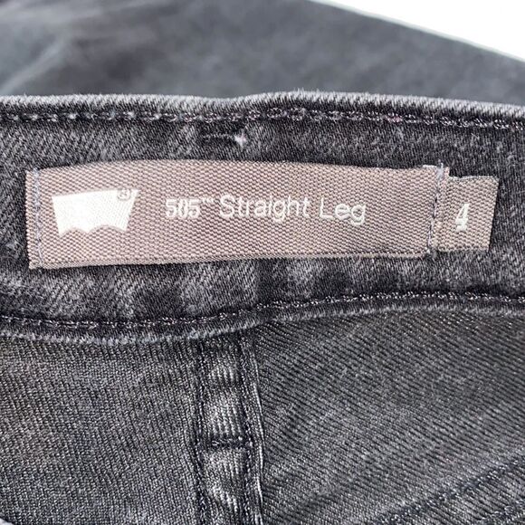 Levi's Men's 505 Strait Leg Black Wash Size 4M W 27 L 32 - Picture 6 of 8